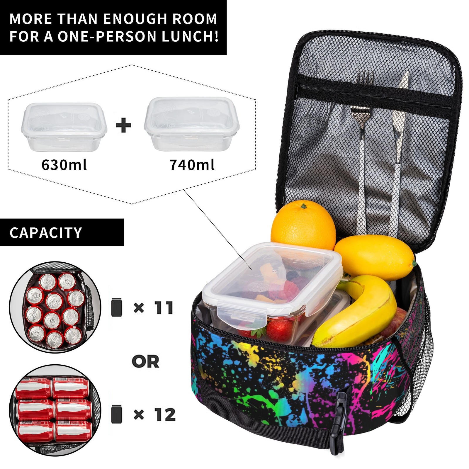 School Backpack Large Capacity 11.4×7.8×15.7in with Lunch Bag & Pencil Case