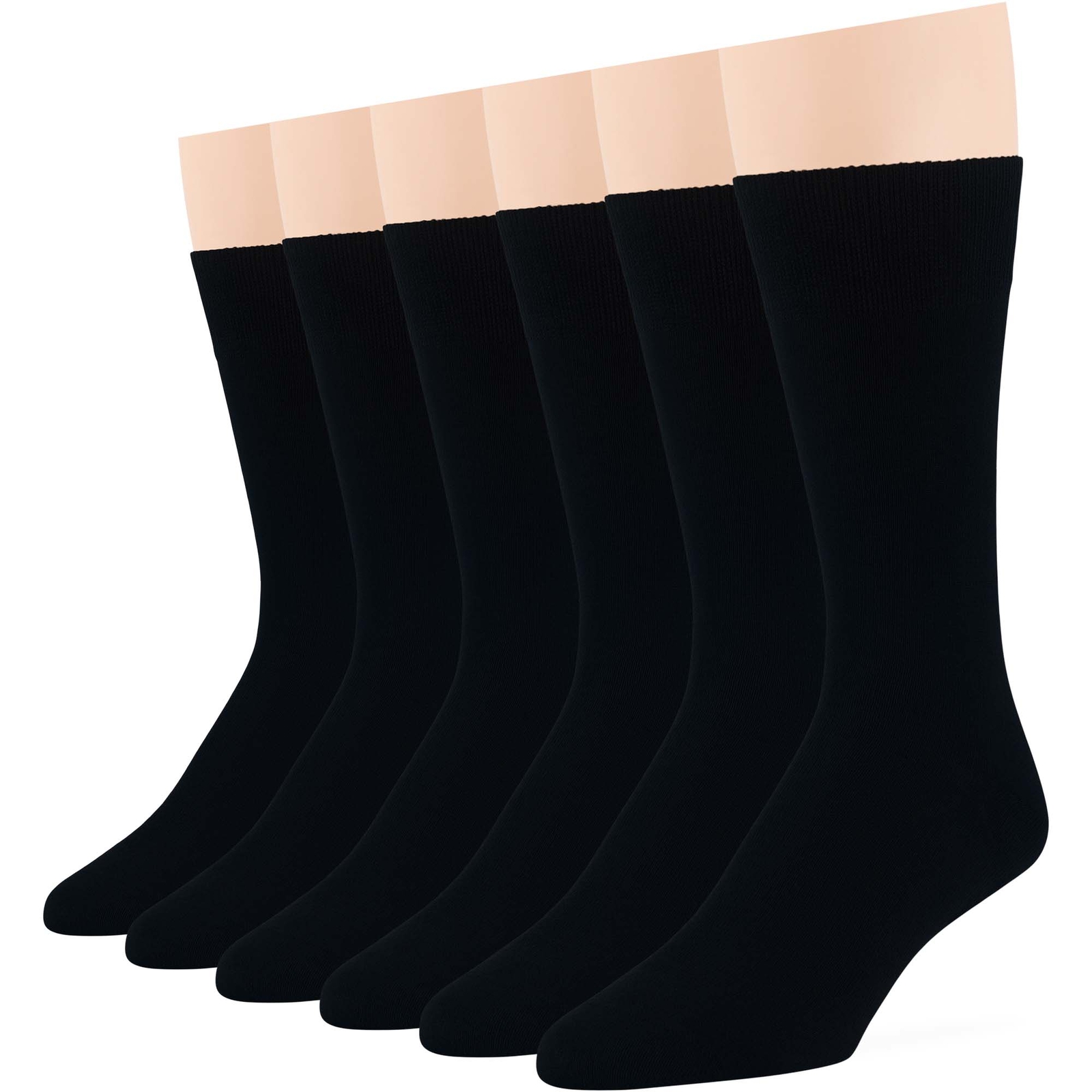 Men’s Cotton 4-6 Pack Dress Socks L/XL Black Brown Khaki Navy Grey Beige Burgund