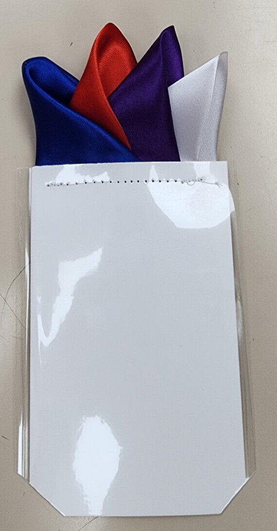 PRE-FOLDED SATIN POCKET SQUARES MULTI COLOR