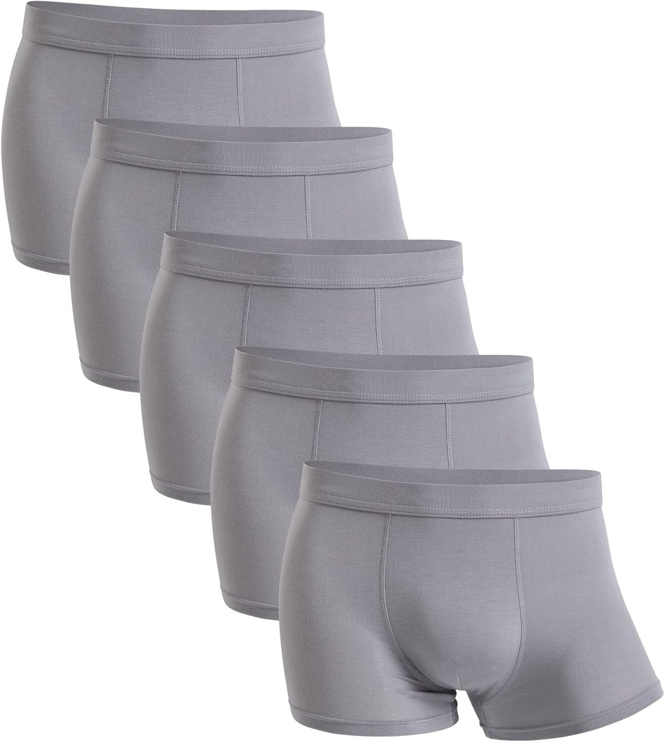 Men’s Underwear Soft Bamboo Viscose Boxer Briefs Stretch Trunks Pack