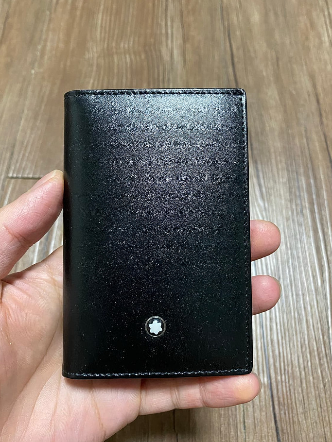 Montblanc Meisterstuck Black Leather Card Holder Business Wallet New Gift 2026