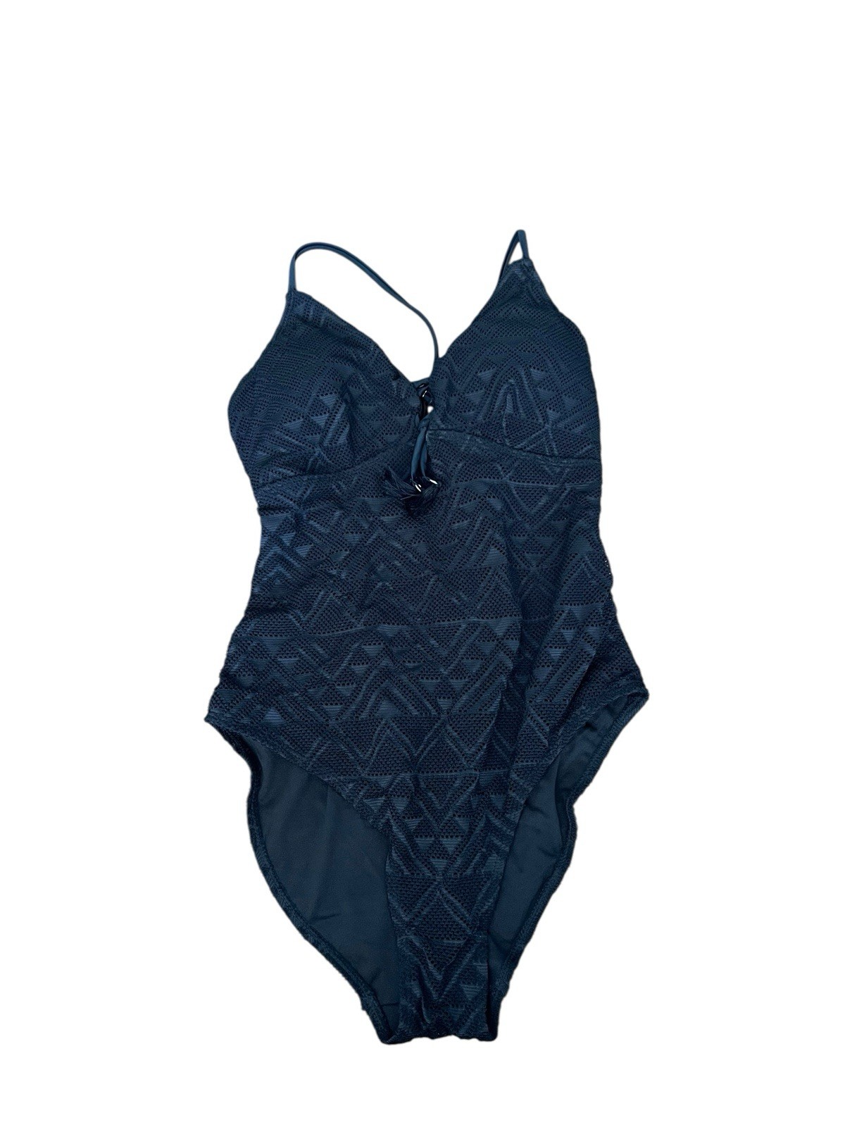 Monsoon New Swimwear Black Swimsuit Macrame RRP £35 Size 10 Accessorize