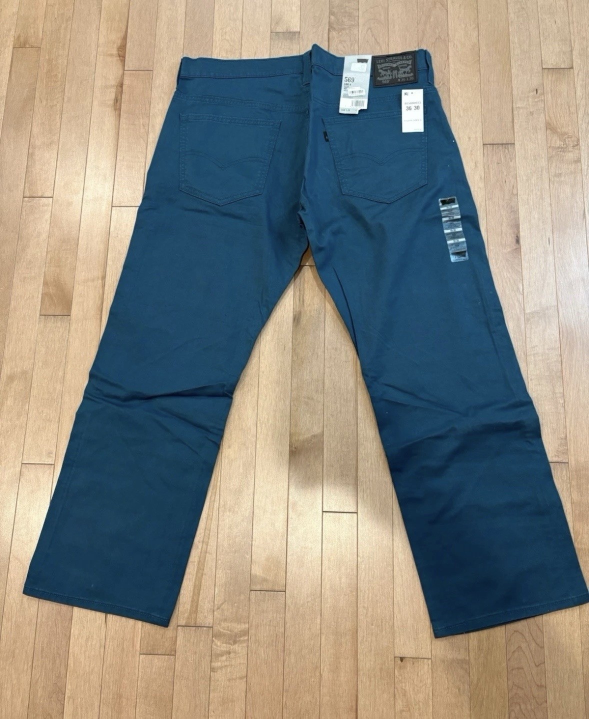 “Levi’s 569 Loose Straight Fit Jeans Men’s 36×30 Teal Blue NWT New