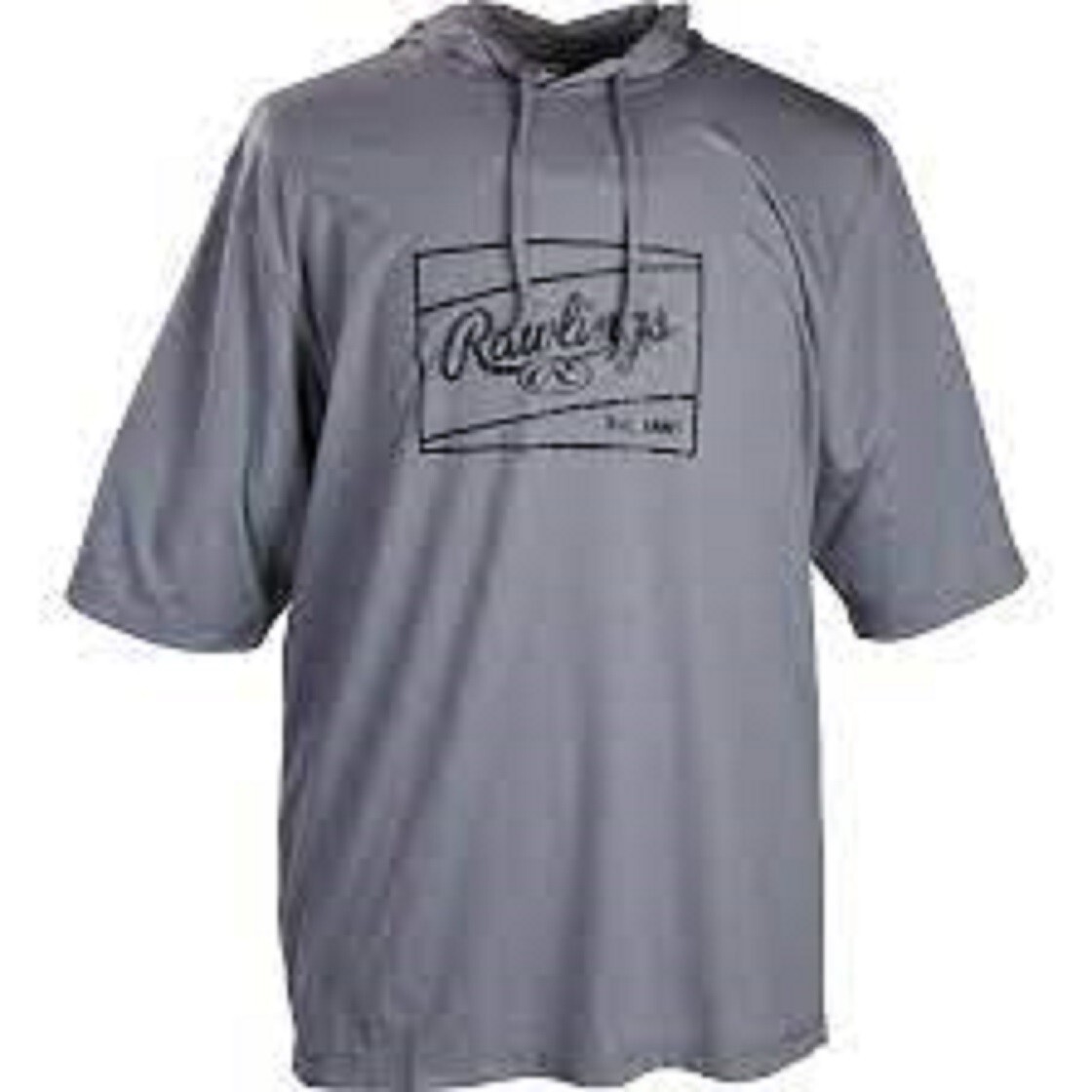 NWT Rawlings Short Sleeve Men’s Lightweight Hoodie Grey Size Medium