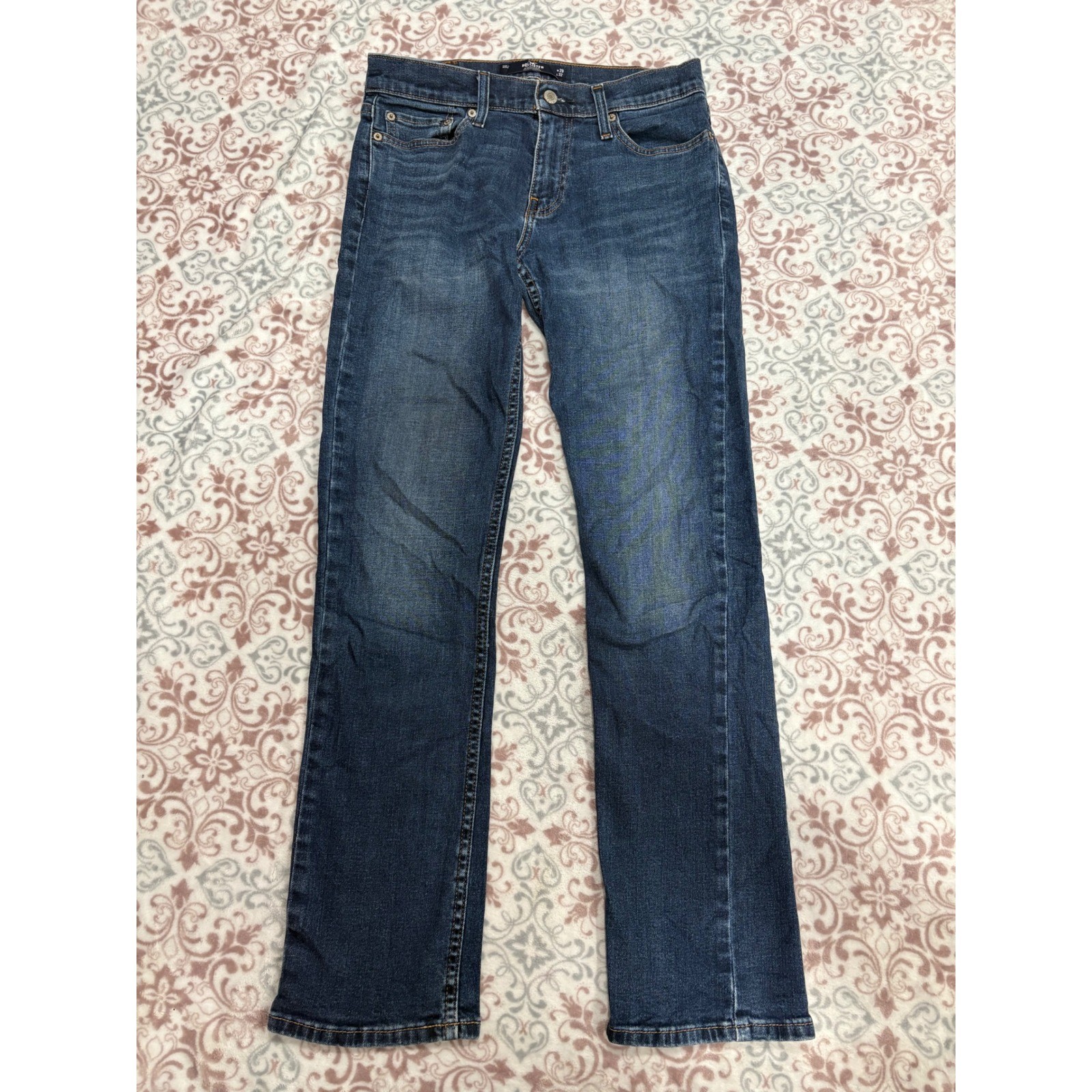 Hollister Mens Slim Straight Epic Flex Jeans Blue Wash W29 L32