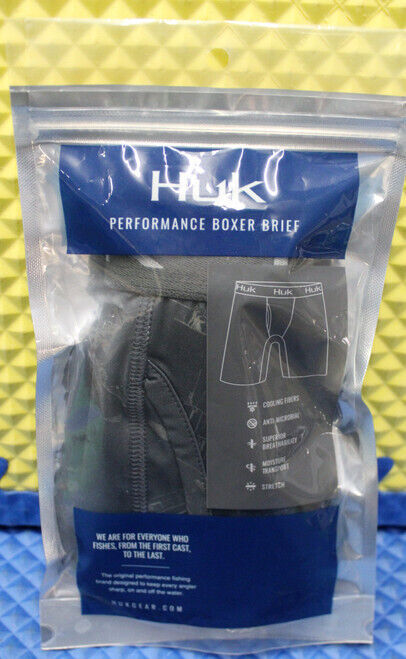 HUK Fish Wagon Boxer Brief H5000045-013 Volcanic Ash CHOOSE YOUR SIZE!