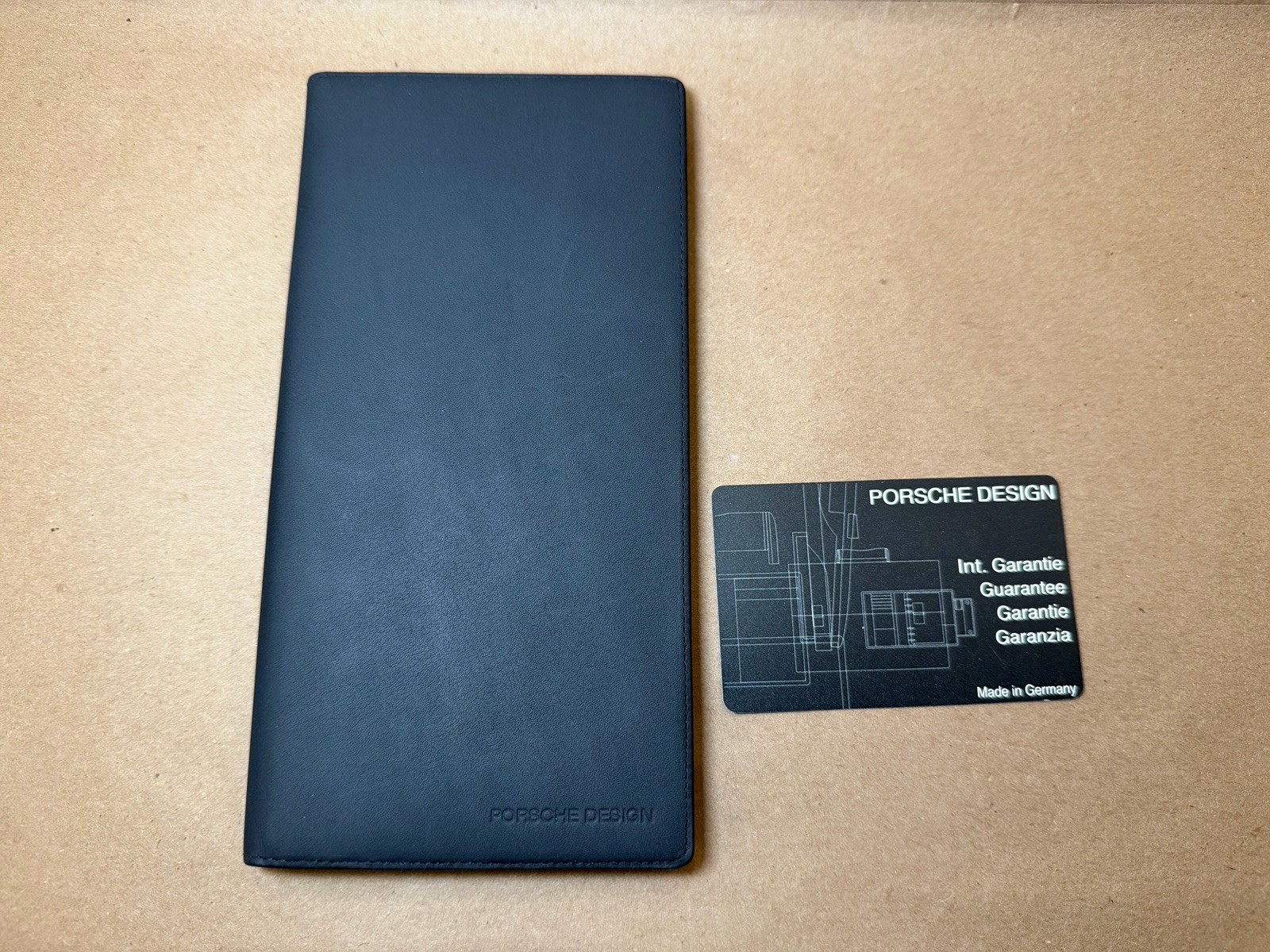 Porsche Design Long Black Leather Travel Japanese Wallet Made In Germany