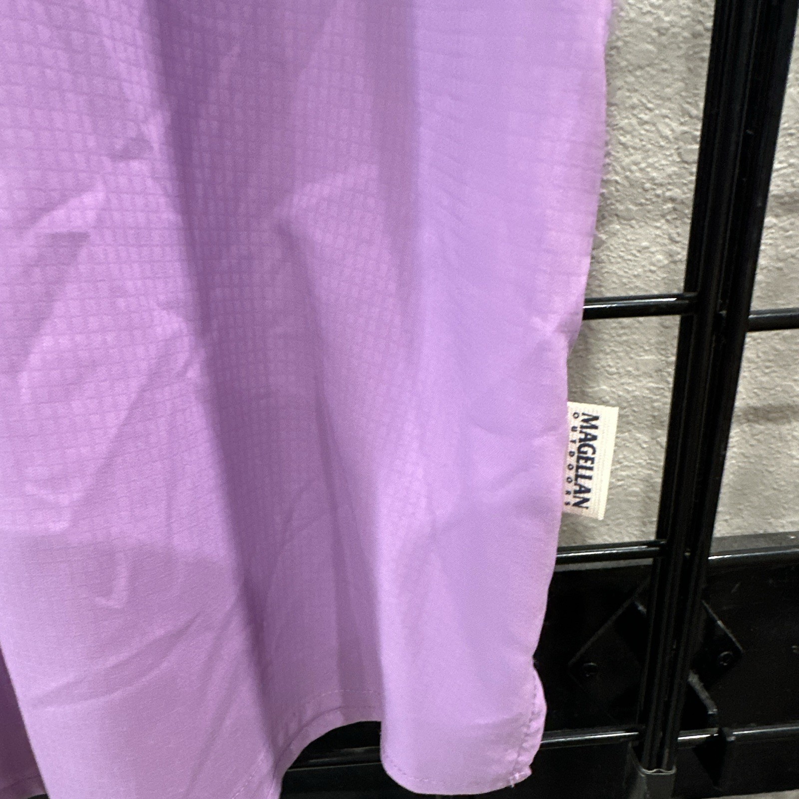 Magellan Outdoors Purple Shirt Dress Girls M (8-10) Collared Button Pockets Knee