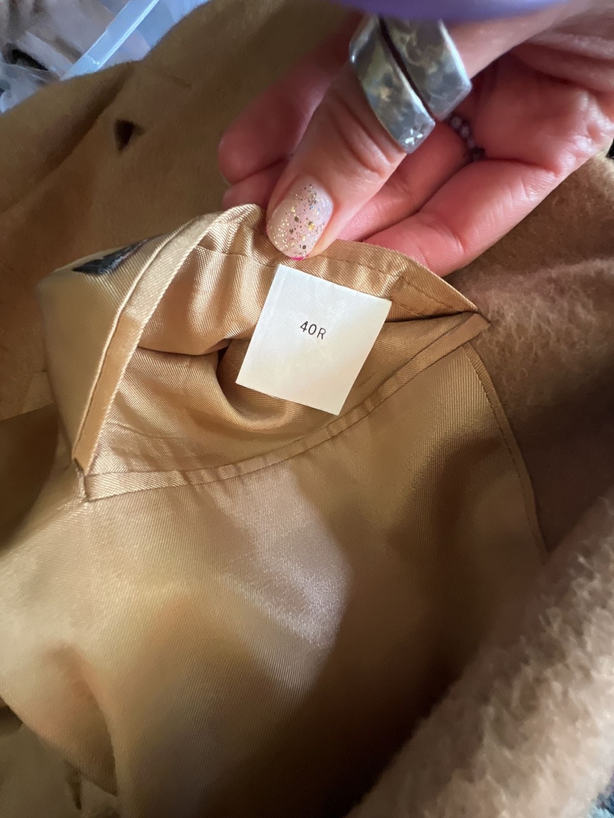 Vintage Tailors Row by Deansgate Camel Two-Button Sport Coat Blazer