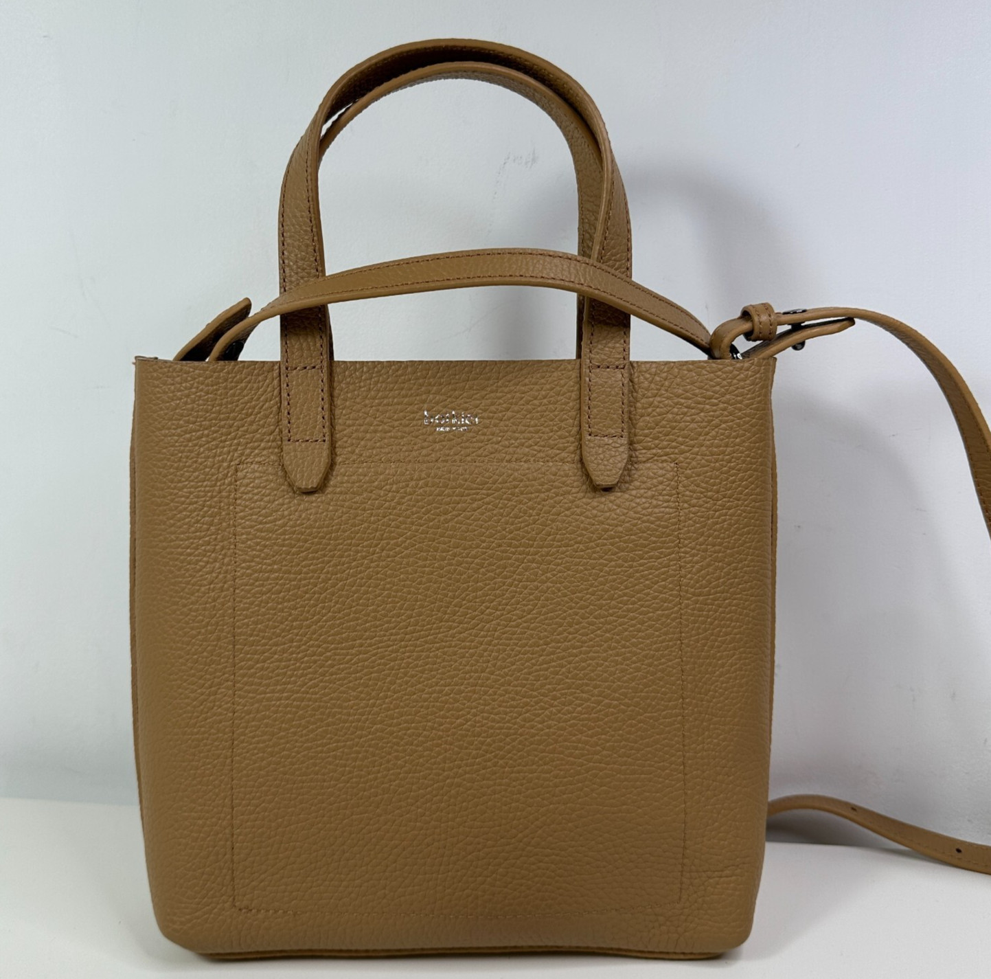 New Botkier Warren Tote Camel Pebble Leather Convertible Bag Medium $198