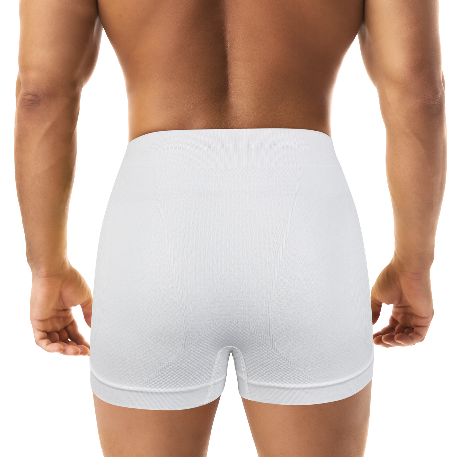 4 Pack Men Seamless Boxer Briefs Shorts Underwear Breathable Soft Stretch Trunks