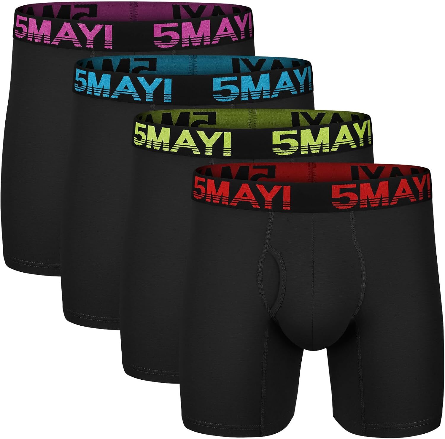 5Mayi Men Underwear Boxer Briefs Cotton Regular Long Mens Boxer Briefs Und