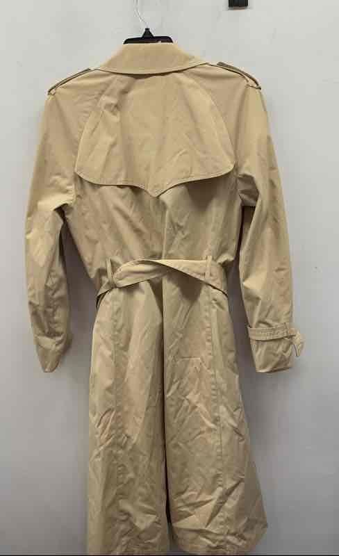 Vintage London Fog Women’s Tan Double Breasted Trench Coat Belted Sz 12 Reg