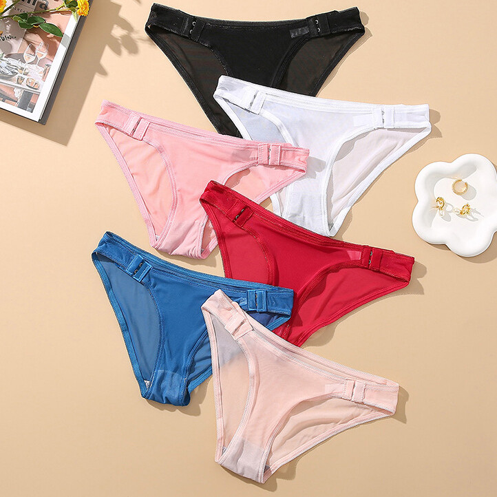 6 Pack Lot Womens Sexy Panties Sheer See Through Thong Lingerie Bikini Underwear