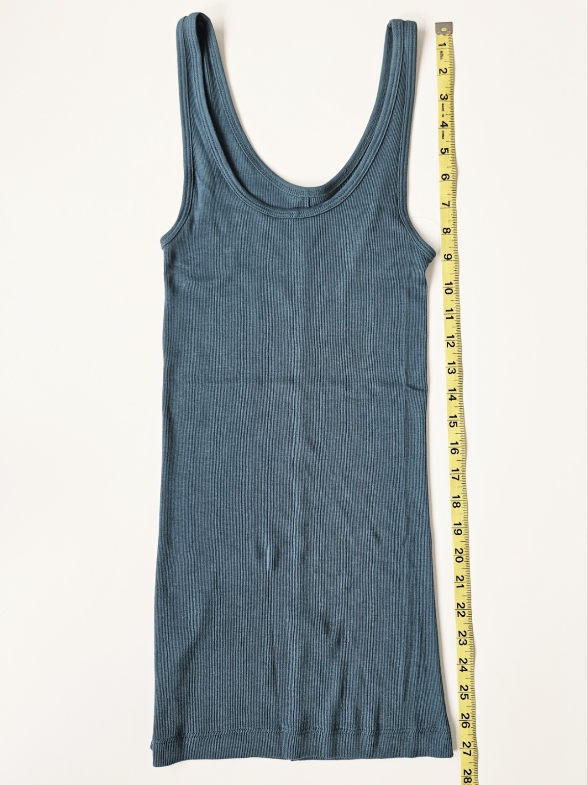 New Vince Scoop Neck Ribbed Tank Top Blue Waltz Women’s Size Small $68