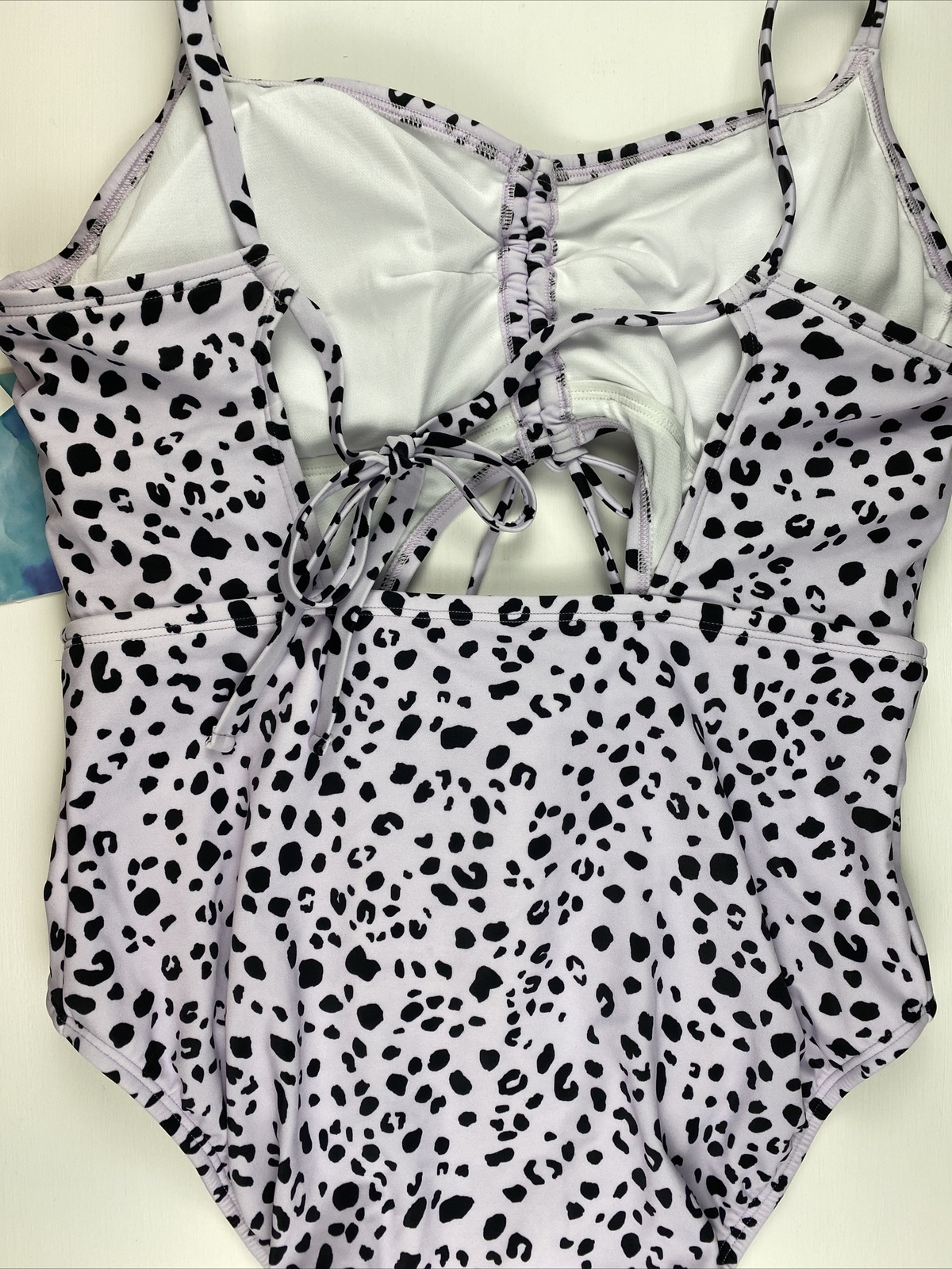 Womens Beach Betty Miracle Brands Lilac Purple Animal Print One Piece Swimsuit L