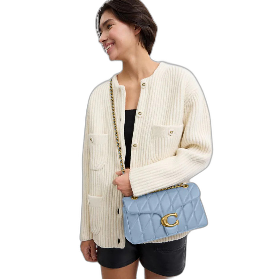 Coach Outlet Tabby Shoulder Bag 26 Pillow Quilting Nappa Brass Bluebell CP150