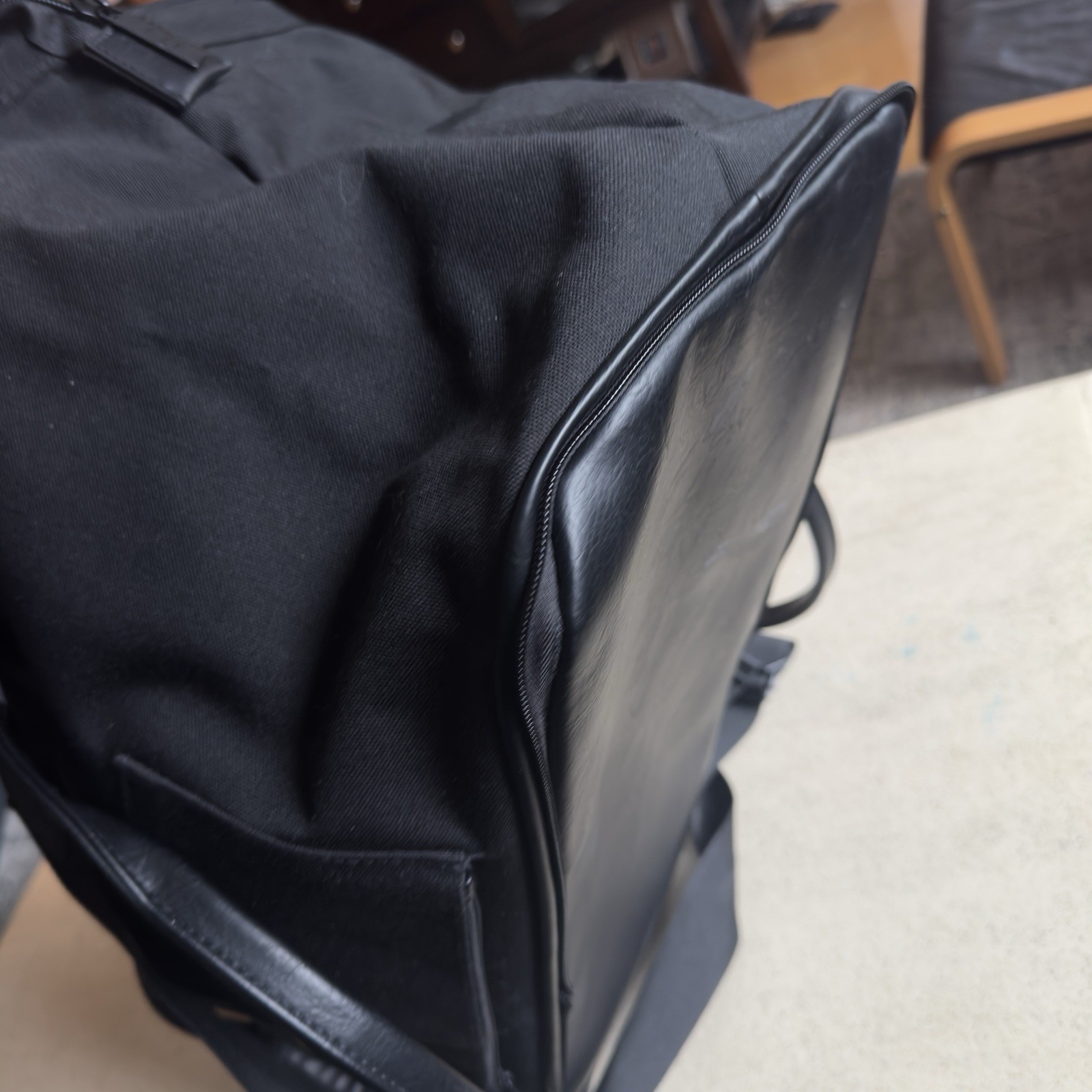 BEIS The Weekender Large Bag in Black FLAW-Missing Bottom Section 19x12x10