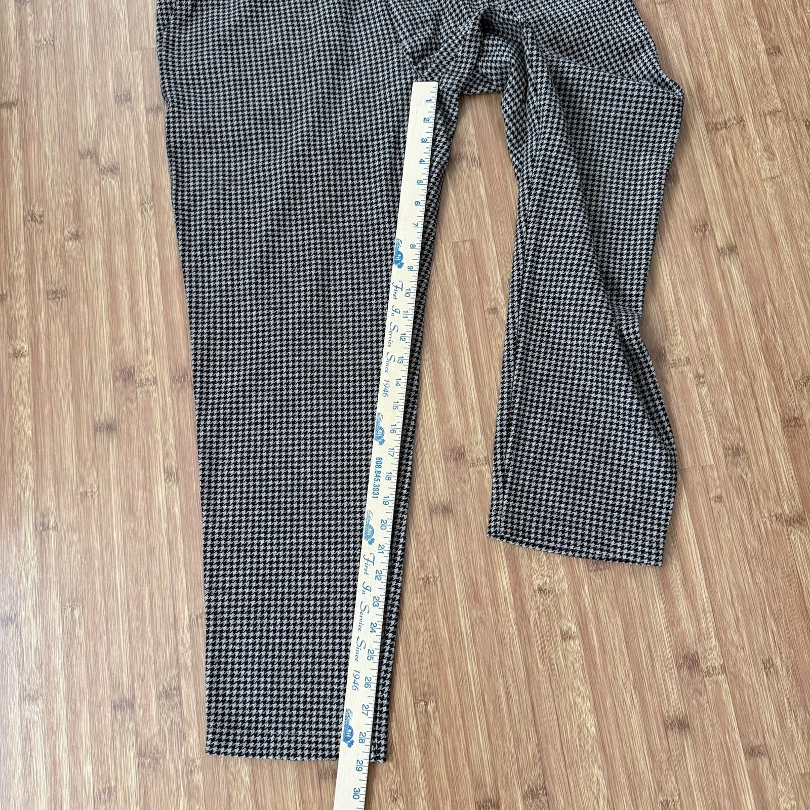 Todd Snyder Wool Blend Trouser Men Large 35×29 Houndstooth Brown Drawstring Pant