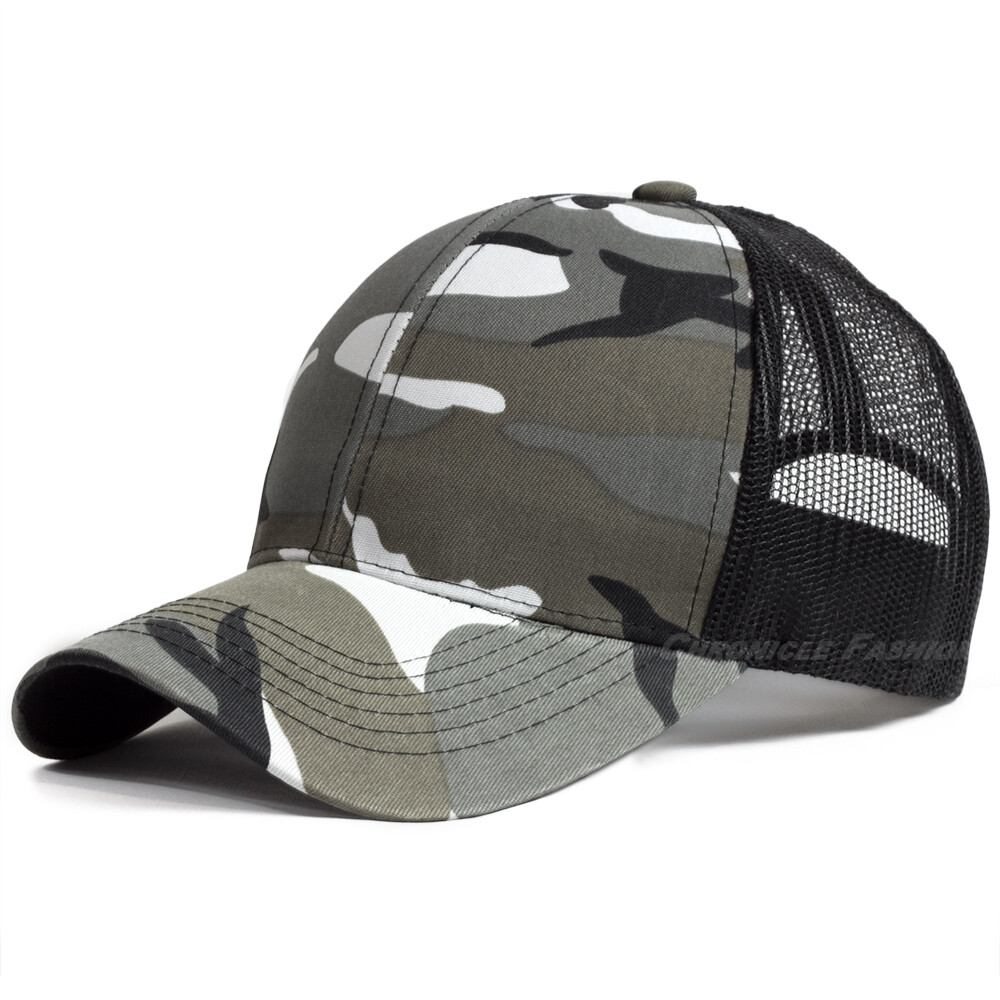 Plain Trucker Hat Mesh Back Snapback Baseball Cap Solid Visor Blank Caps Hats