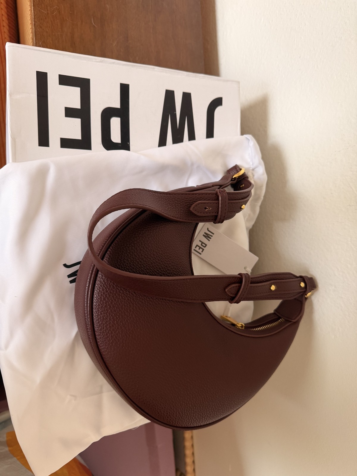 JW PEI – NWT- Carly Medium Shoulder Bag – Deep Claret – in original box