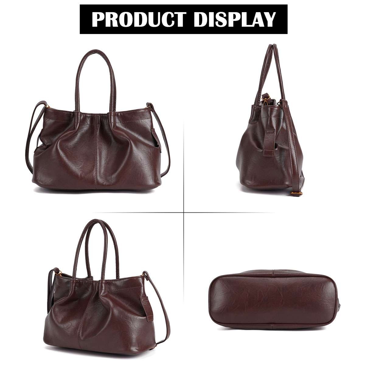 Women Lady Leather Handbags Messenger Shoulder Bags Tote Satchel Purse Large