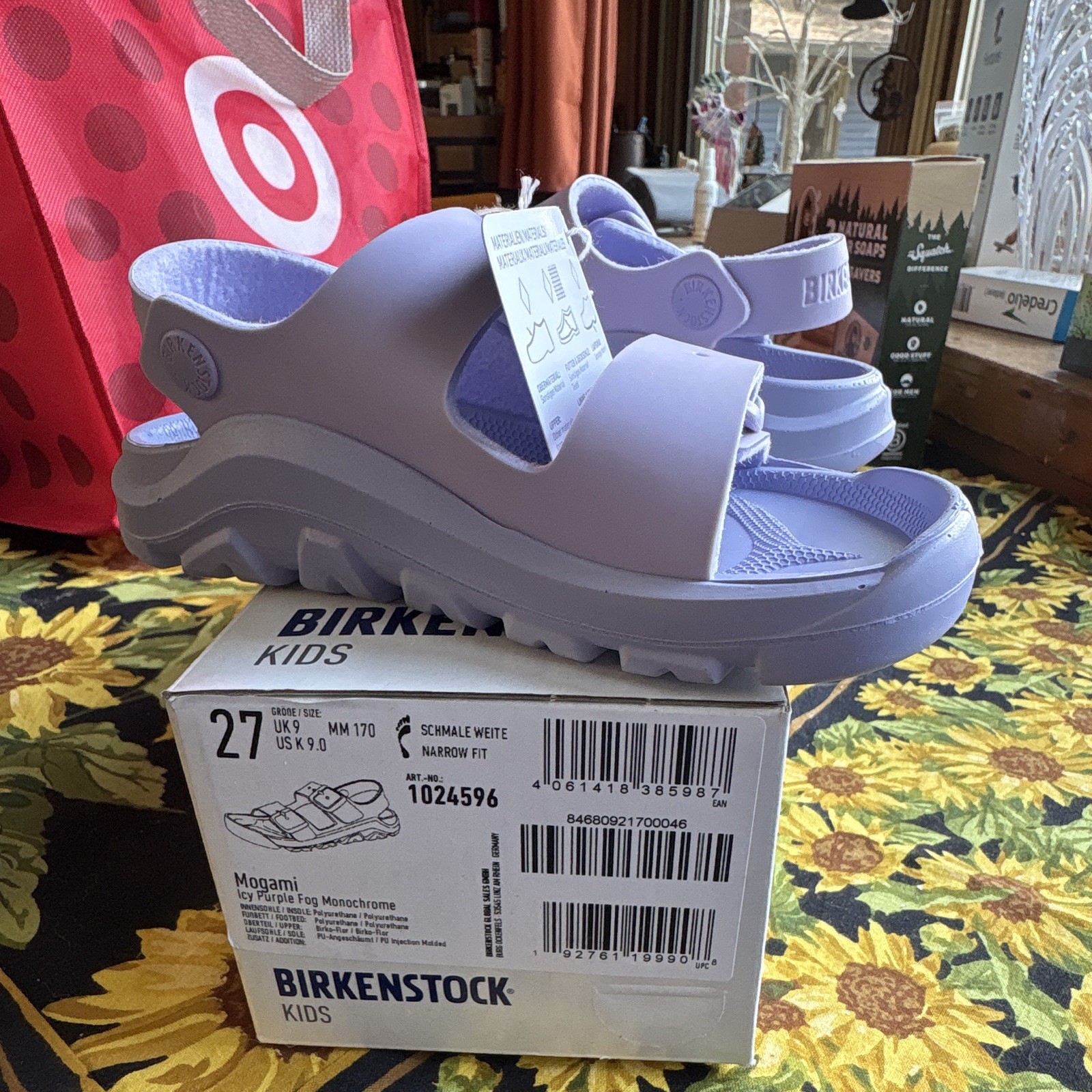Birkenstock Mogami Kids Purple Strappy Sandals US 9 EU 27 Narrow 1024596