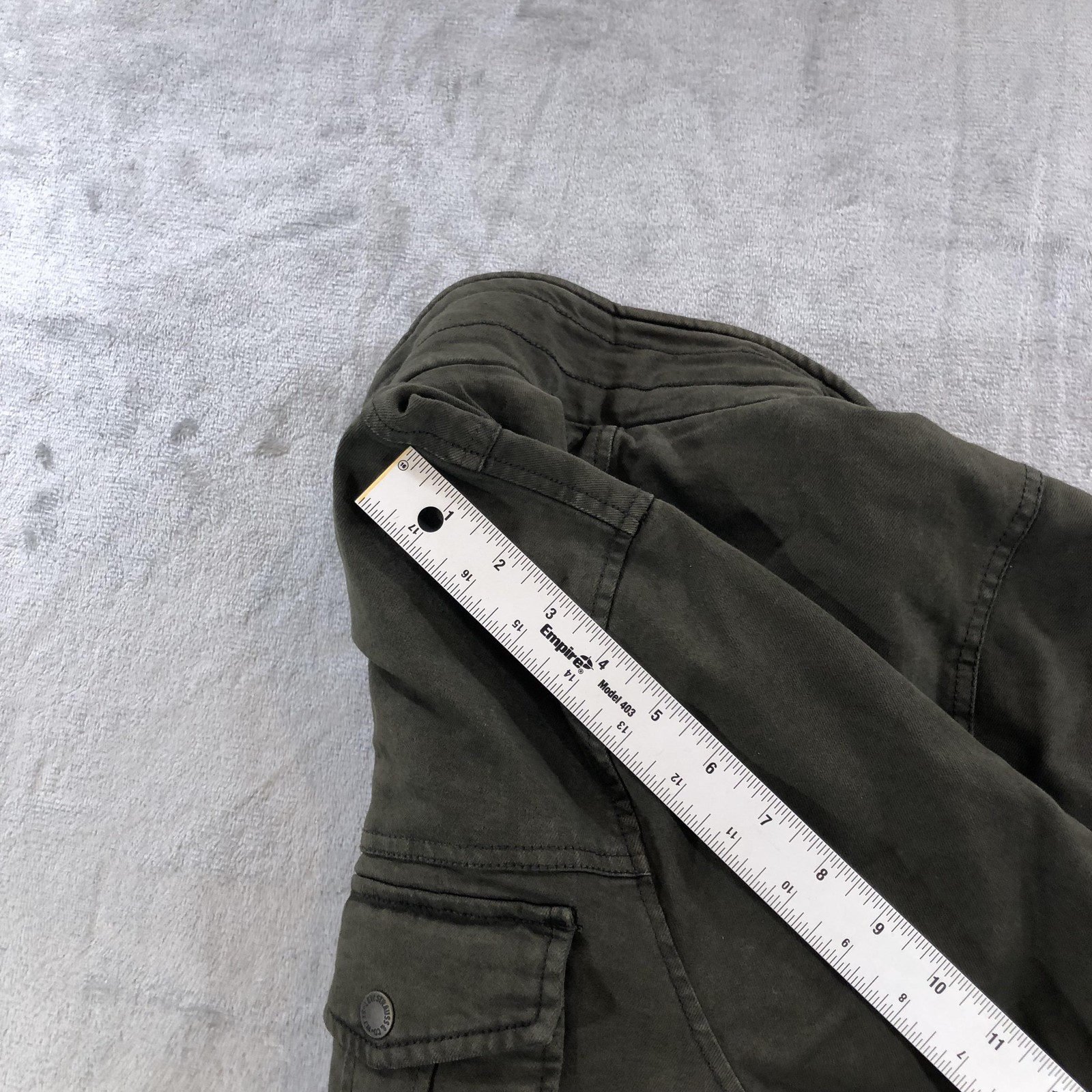 Levis Jacket Mens Medium Green Canvas Quilted Lined Field Military LM0CC046