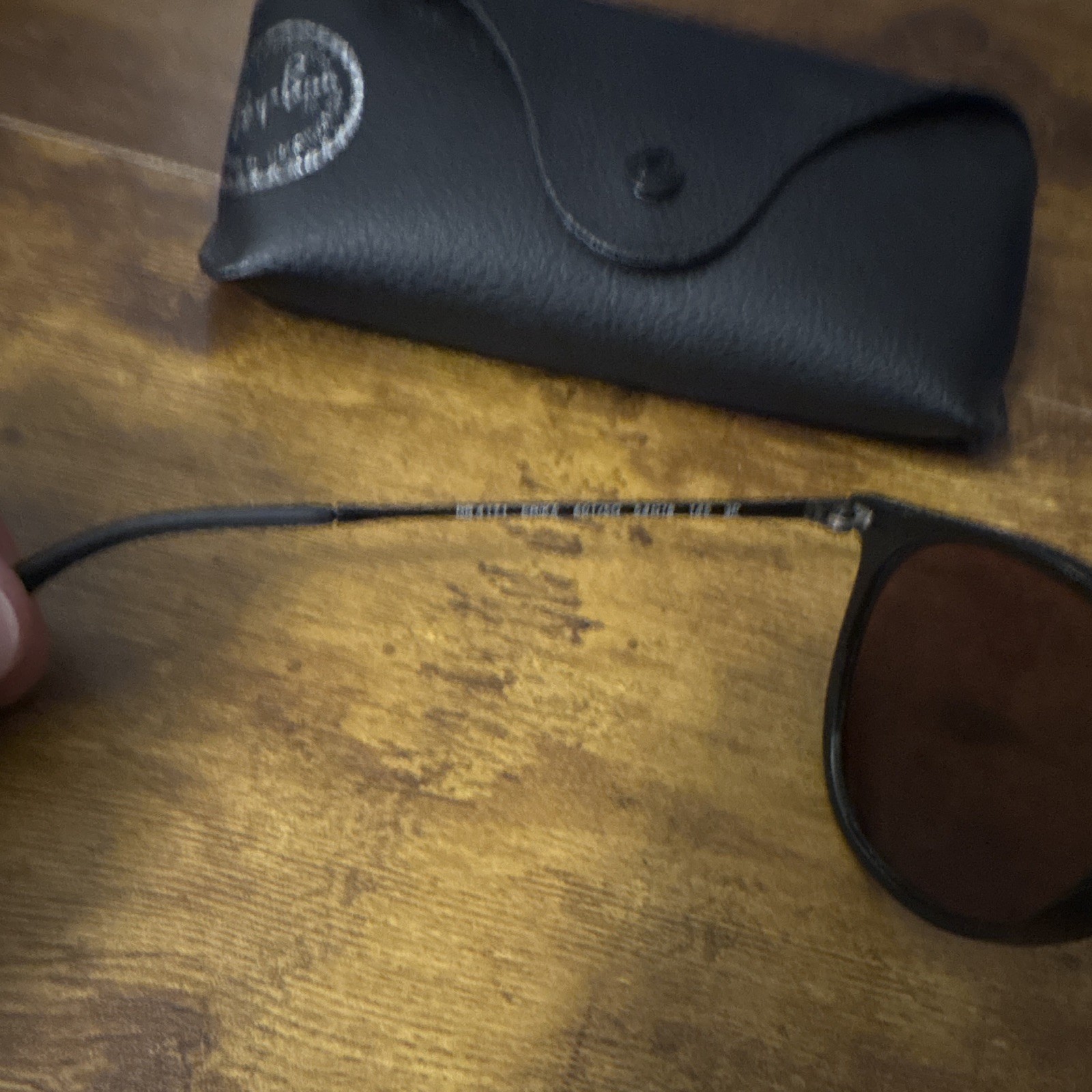 Ray-Ban RB4171 Erika Round Sunglasses Black Frame purple Tint Lens some scratch