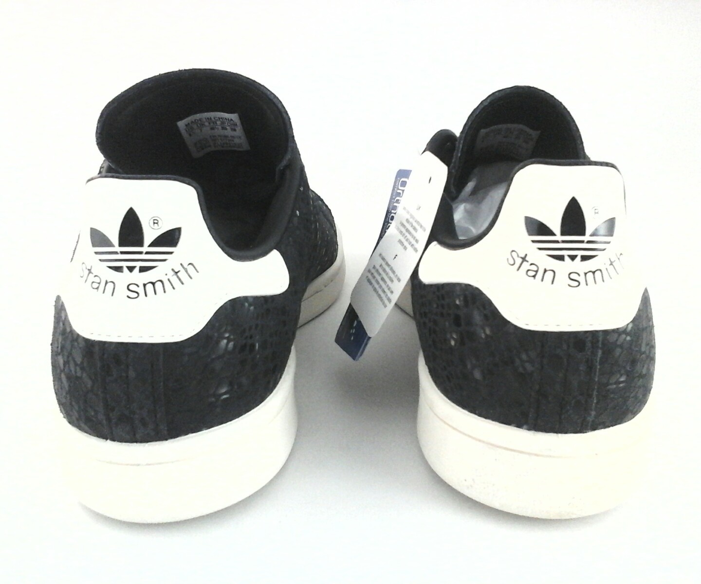 Adidas Stan Smith Womens Shoes S77344 Black Snake Emb. Leather US 8.5 EU 40 2/3
