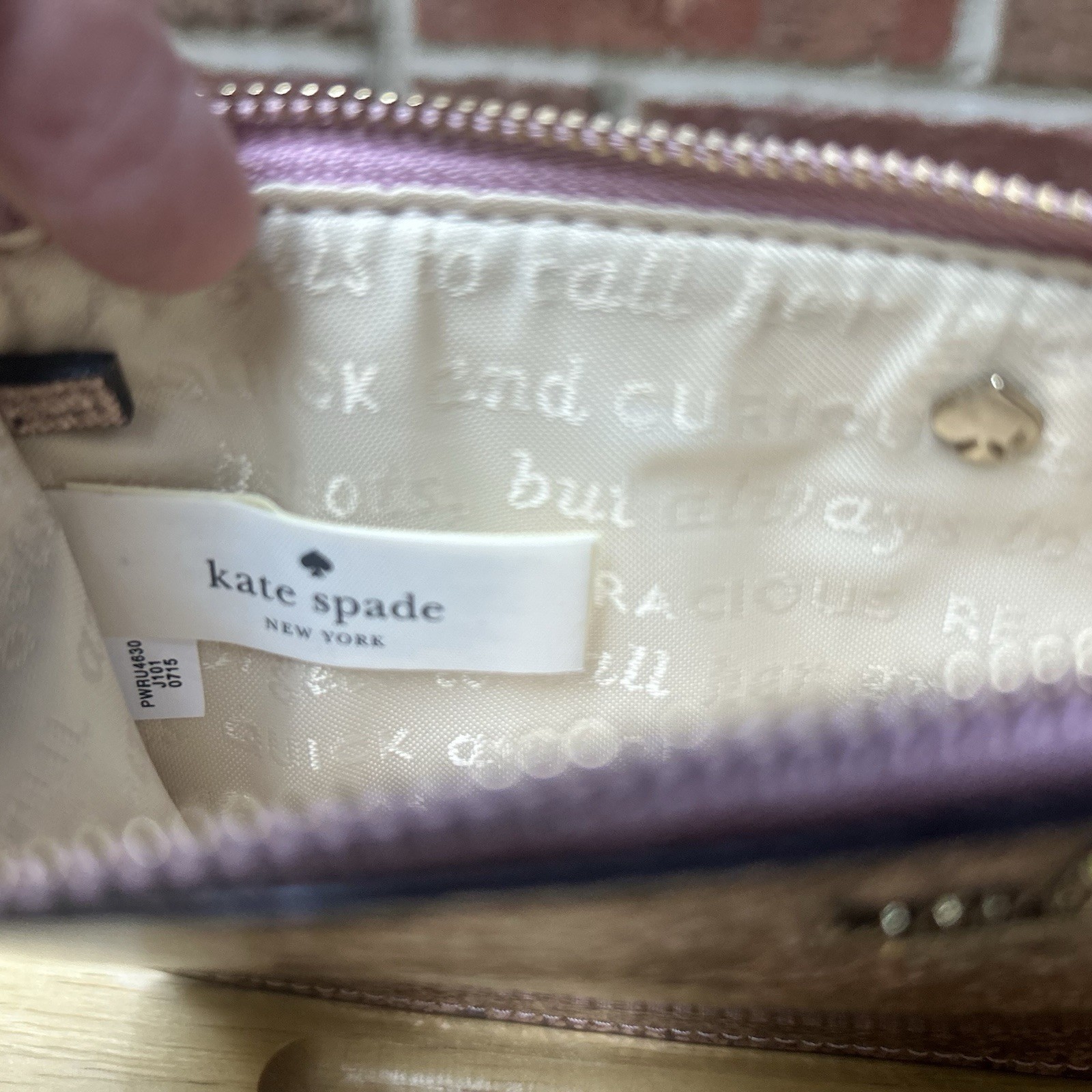 Kate Spade New York Glitter Wristlet – Pink / Rose Gold Sparkle