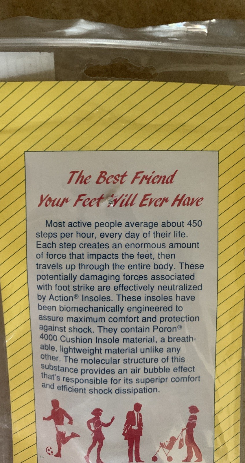 Action Insoles Size Med 7 1/2- 8 1/2 Unisex Made In USA NIP
