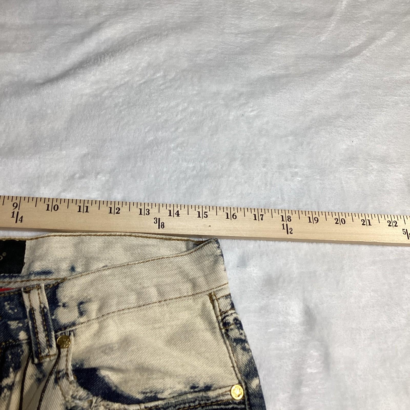 Centenario Men’s Distressed Moto Jeans Size 30×30 Acid Wash Biker Denim