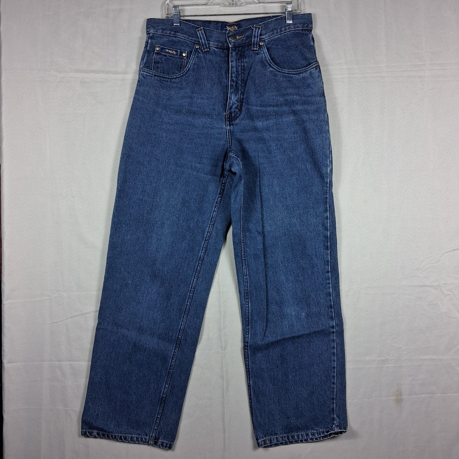 Vintage Thirty Below Jeans Baggy Wide Leg Blue Denim Relaxed Mens Size 32 x 31