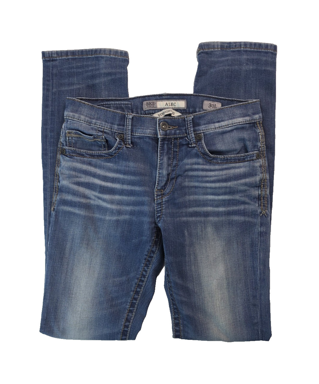 BKE Buckle Alec Straight Leg Blue Denim Jeans Mens Size 30L 30×34 RN75720