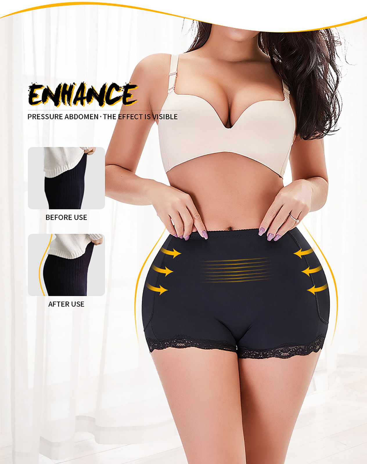 Women’s Butt Lifter Panties Padded Underwear Hip Enhancer Booty Shaper Fake Ass