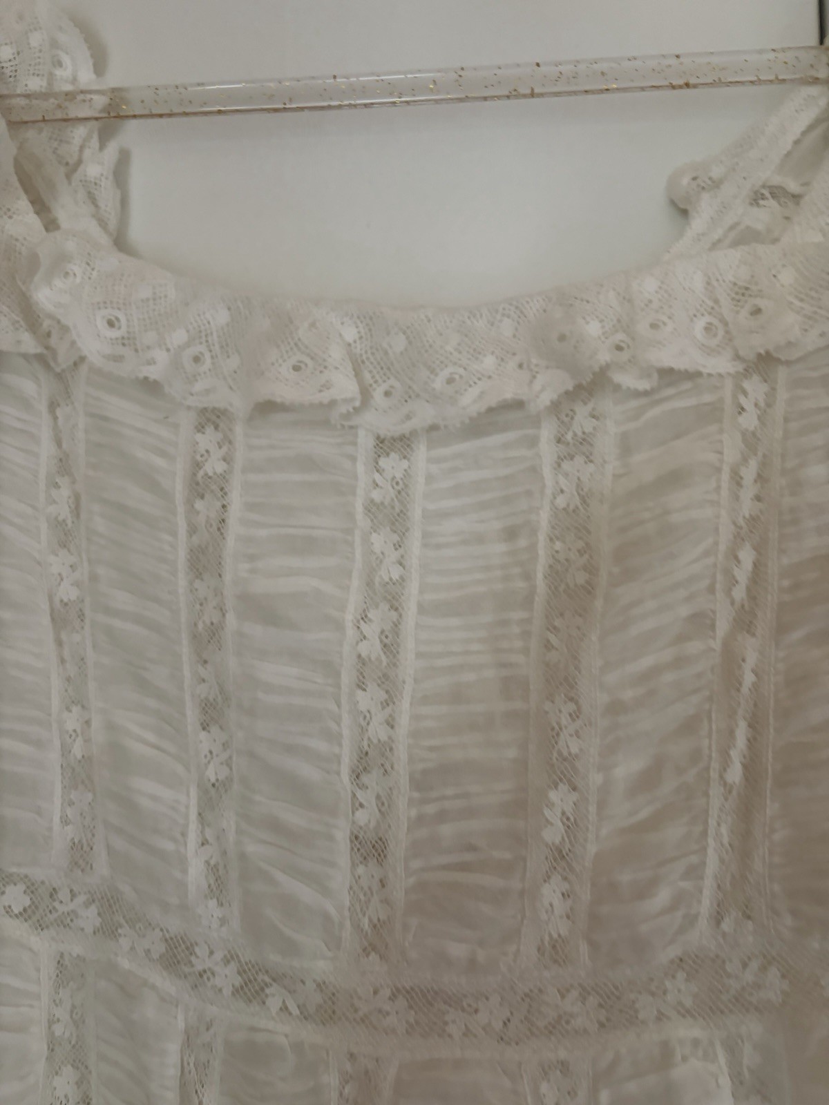 DÔEN Anneliese Dress Salt XS NWT White Lace Prairie Maxi Dress