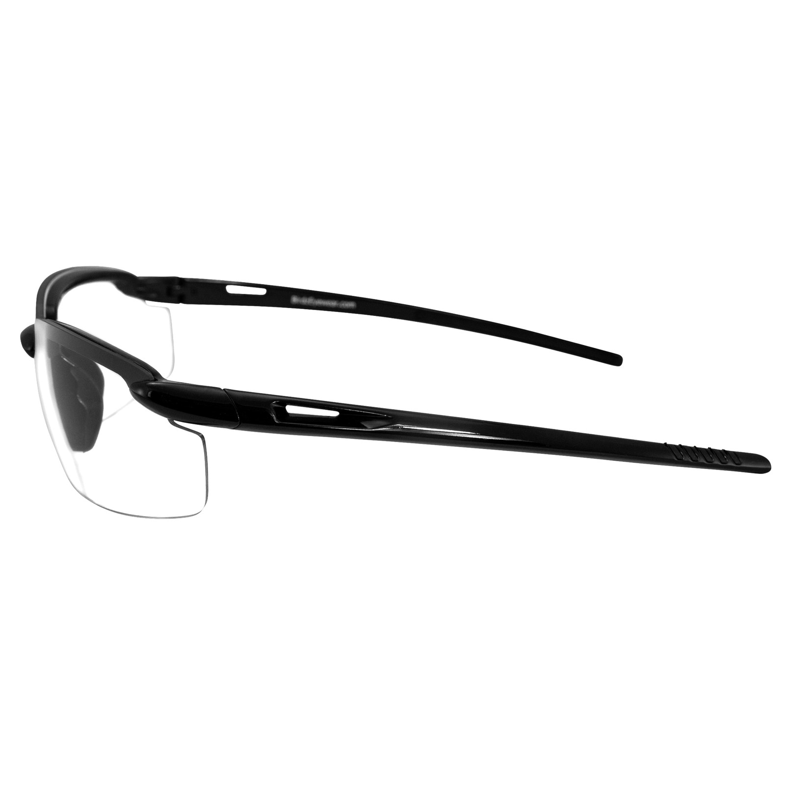 Birdz Eyewear Stealth Sunglasses Black Semi Frame w/Clear to Smoke Photochromic