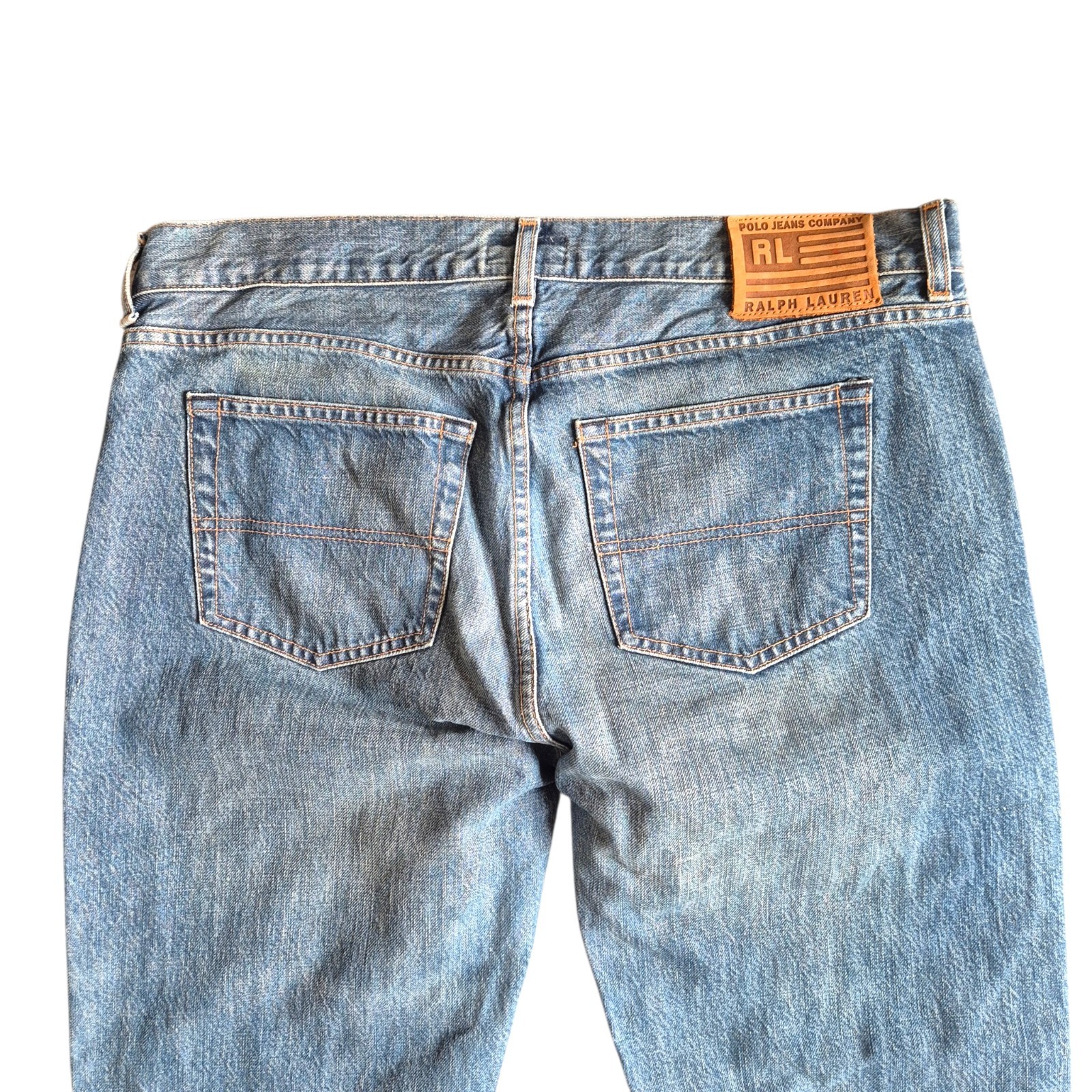 Polo Jeans Co Ralph Lauren Colton Jeans Mens W36 L32 Blue Straight Bootcut Denim