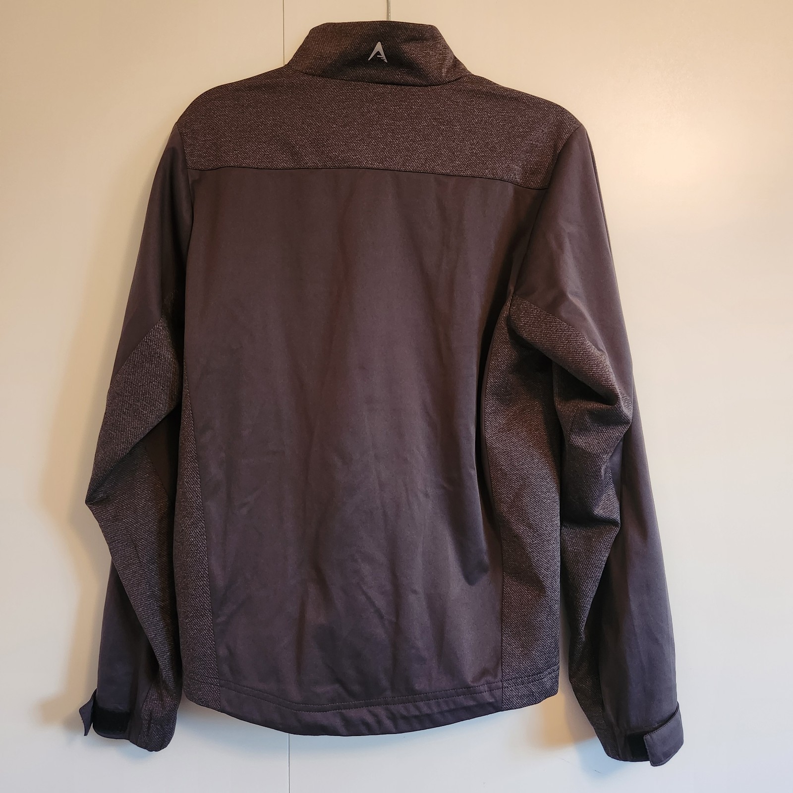 Antigua Golf Full Zip Performance Jacket Size S Black Gray Athletic Outdoors