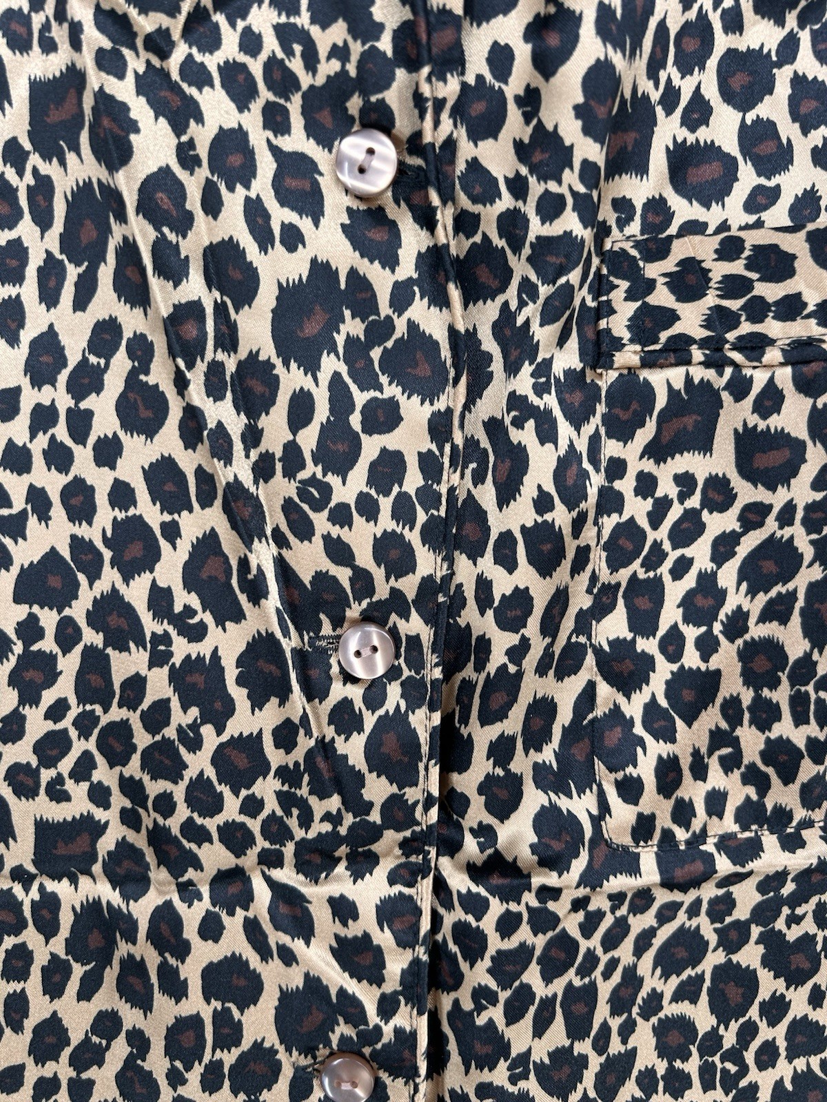 Casual Living Leopard Print Long Sleeve Pajama Set In Bag Womens L Lounge Cozy