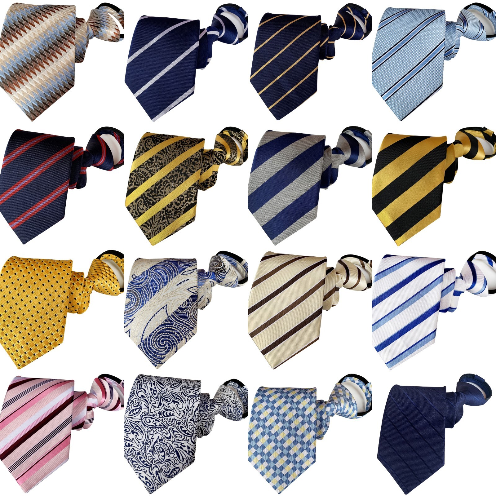 New Solid Striped 100% Silk Adjustable Zipper Pre-tied Men’s Necktie Tie