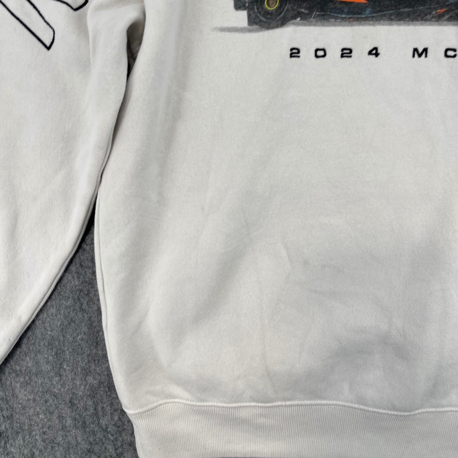 McLaren Formula 1 Team Hoodie Mens Small White Racing Sweatshirt F1 Logo