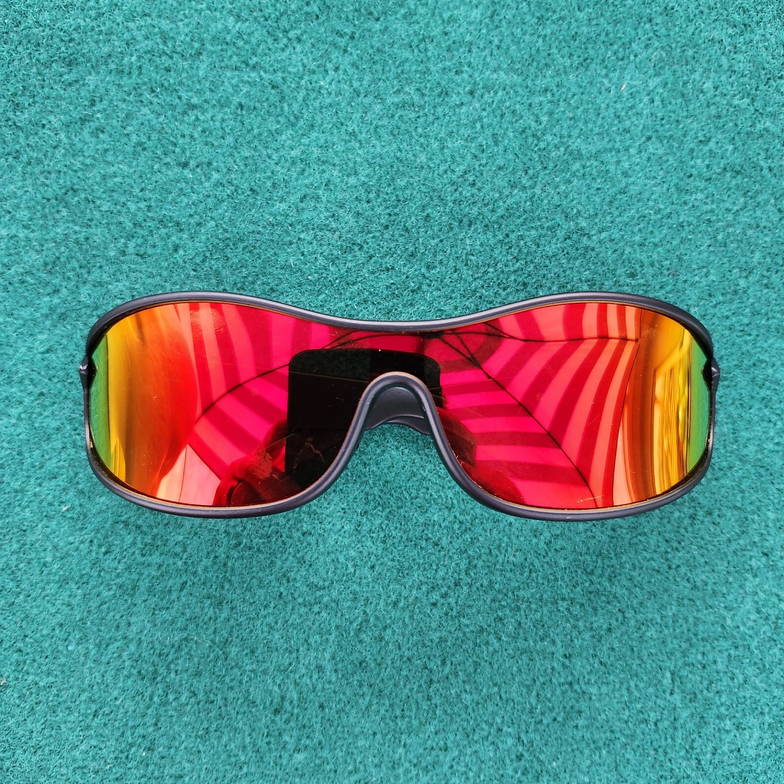 Battle Vision Sunglasses Unisex Shield Red Gold Lens