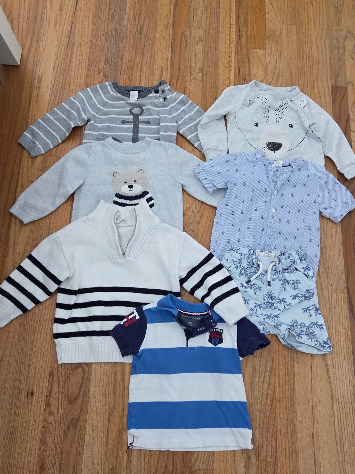 7 piece Toddler Boy Clothes Lot Sweaters – Size 18M- 24M. 18M-2T Carters, H&M