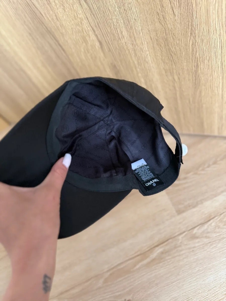 CHANEL 25P CC Logo Baseball Cap Black NEW