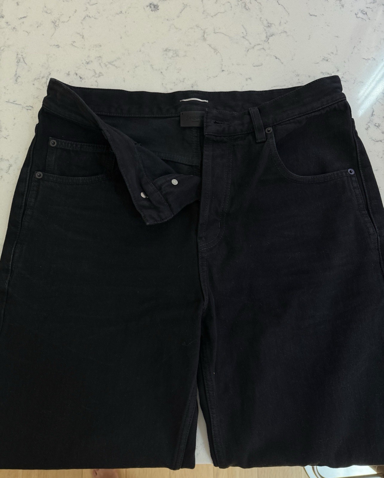 YSL BLACK JEANS 30 Straight Leg Denim Jeans