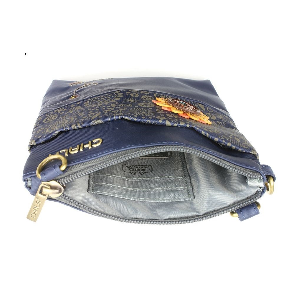 CHALA SUNFLOWER CV Evolution Cellphone Crossbody Handbag Purse (Navy) NWT