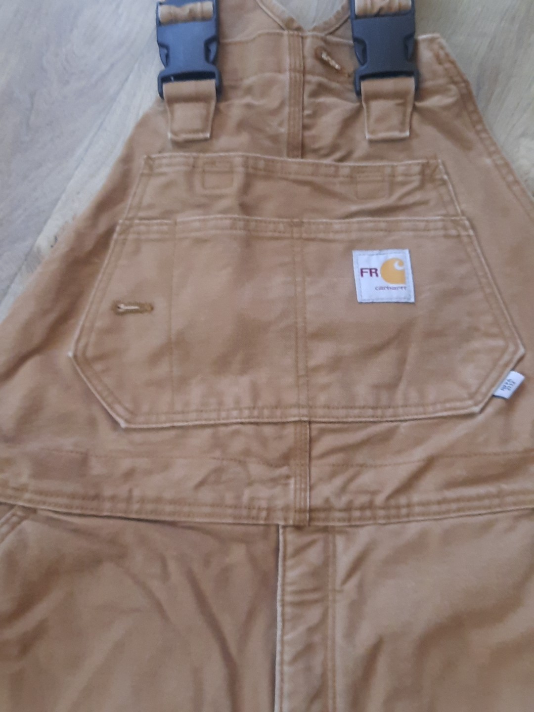 Carhartt Overalls 34×30 Brown Duck Canvas Work Bib Double Knee RN# 14806