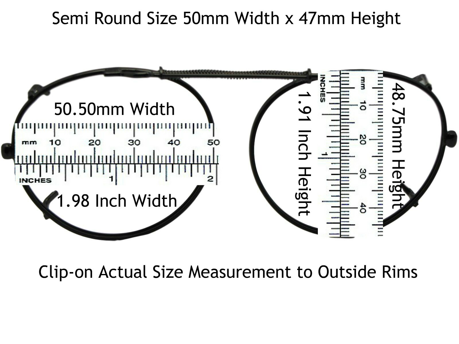Semi Round Polarized Clip-on Sunglasses
